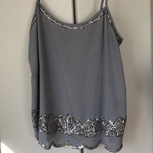 Beautiful Beaded Open Back Tank